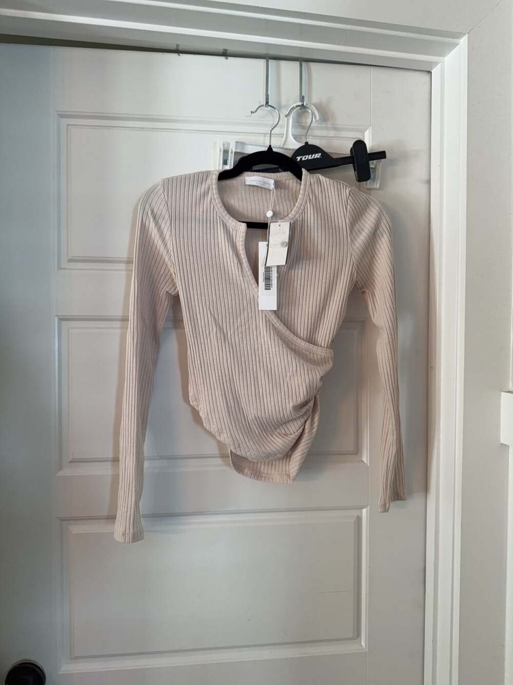 Jonathan Simkhai Standard Ribbed Wrap Top Size S - Picture 1 of 4